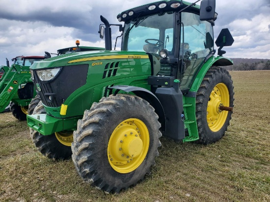 2017 John Deere 6145R  Cab MFWD Tractor