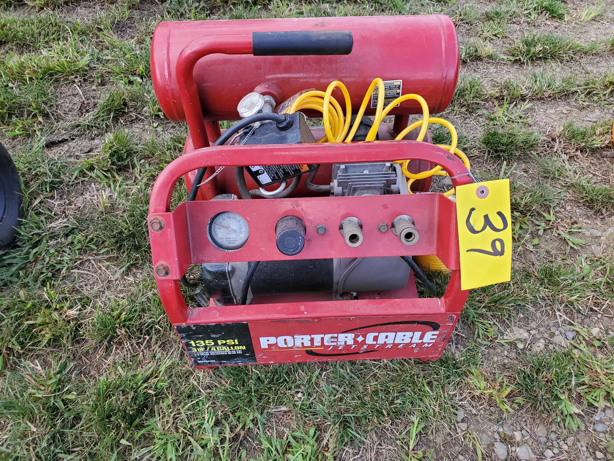 Porter cable air compressor 135 psi 6 gallon 2 hp deals