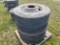 (4) 11R X 24.5 Tires With Wheels