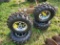 (4) AT26 X 12.00 - 12 ATV Tires With 4 Bolt SS Wheels & Lug Nuts Fits Arctic Cat Only