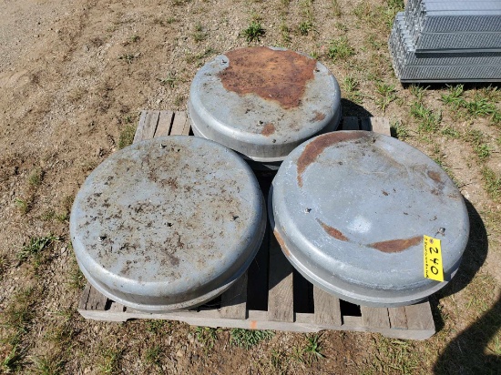 (3) Brock Mushroom Grain Bin Roof Vents