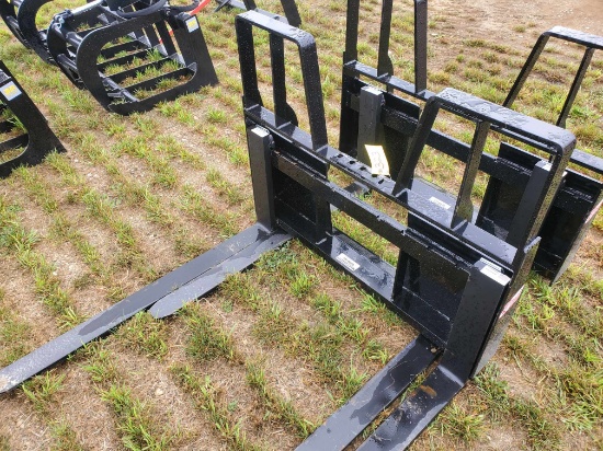 1 Set New Kivel 4200 Lb 48" Skid Steer Pallet Forks
