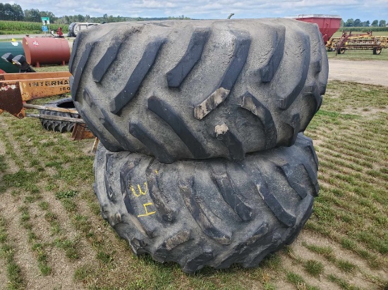 Pair Of Good Year Dyna Torque 30.5 X 32 With 12 Bolt Wheels