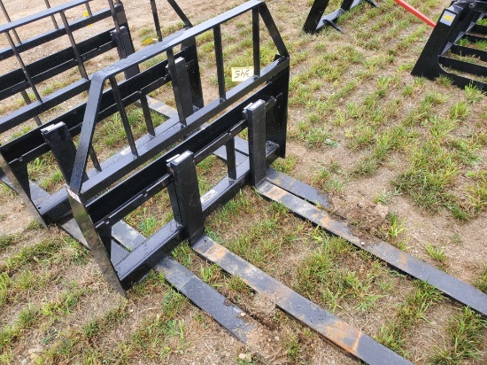 1 New Set Kivel 3500 Lb 48" Skid Steer Pallet Forks