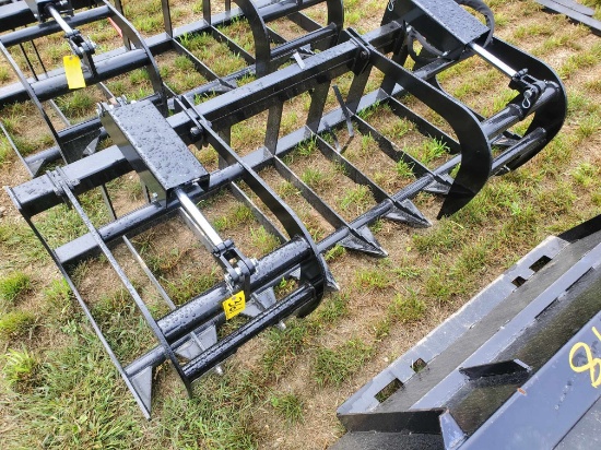 New JMR 78" Skid Steer Root Grapple Bucket With Hoses