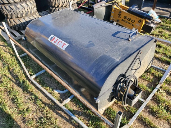 New JCT 72" Skid Steer Enclosed Broom With Hoses & Couplers