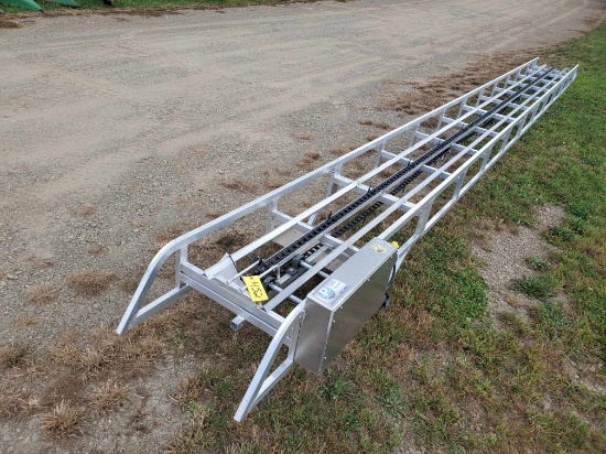 New Paragon 24' Aluminum Bale Elevator With 1/2 Hp 115 Volt Electric Motor