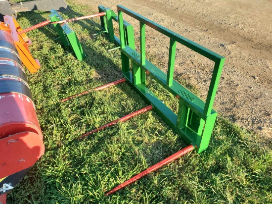 New Skid Steer Square/Round Bale Spear With (3) 34" Spears