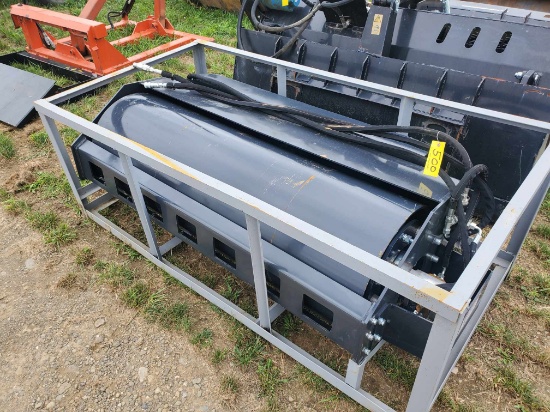 New Wolverine 60" Skid Steer Vibratory Roller With Hoses And Flush Face Couplers