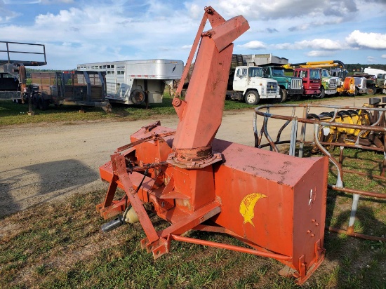 Meteor 7' Three Point Hitch Snow Blower, Hydraulic Spout Rotator Less Cylinder