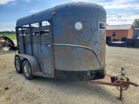1994 Bonanza 12' Tandem Axle Stock Trailer