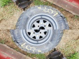 (2) 24X9.00-12 Tires And 4 Bolt Wheels Off Kubota Zero Turn Lawn Mower