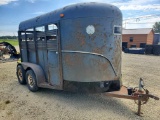 1994 Bonanza 12' Tandem Axle Stock Trailer