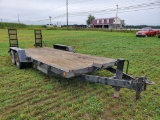 6-1/2' X 20' Pintle Hitch Tandem Axle Trailer With Beavertail & Ramps