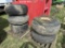 (5) 16.5 X 16.1  10 Ply Implement Tires With 8 Bolt Wheels