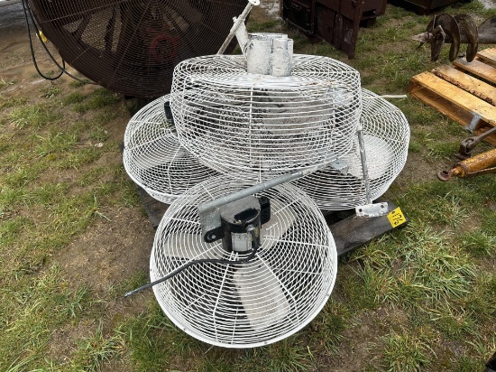 (4) Electric 24” Wall Mount Barn Fans