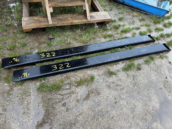 Pair Of 76” HD Pallet Fork Extensions