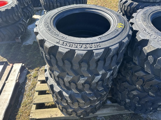 (4) New Forerunner 10-16.5 12 Ply Skid Steer Tires