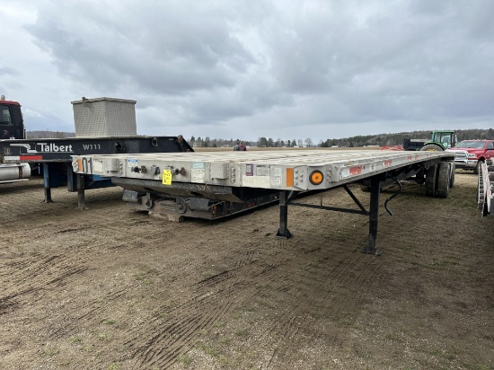 2005 Fontaine  Model 1FTW-7-8048WSAWK  102” X 48’ Flatbed Trailer With Air Ride
