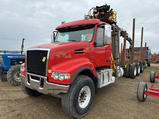 2017 Volvo VHD Tri-Axle Log Truck With 340,672 Miles, Volvo D-13 475 Hp Engine