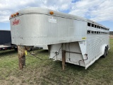 1995 Sooner 7’ X 20’ Aluminum Gooseneck Cattle Trailer