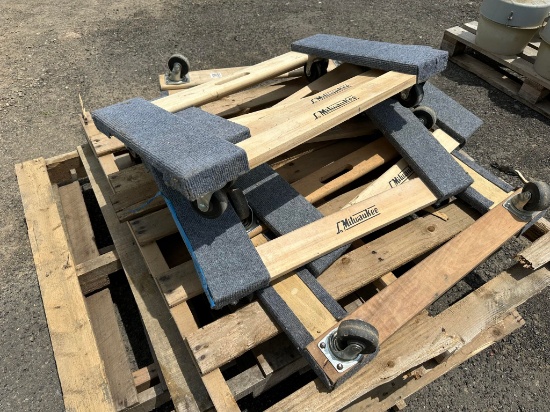(6) Milwaukee 4 Wheel Dollies