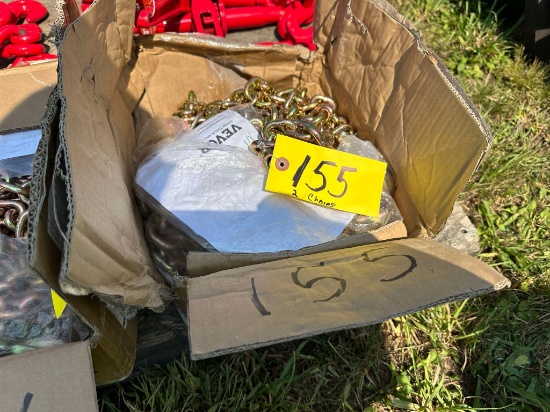 (2) New 5/16” X 20’ Chains With Hooks