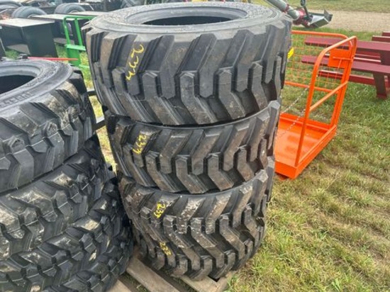 (4) New 12-16.5  14 Ply Skid Steer Tires