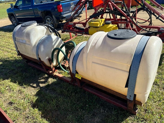 (2) 150 Gallon Saddle Tanks With Frame