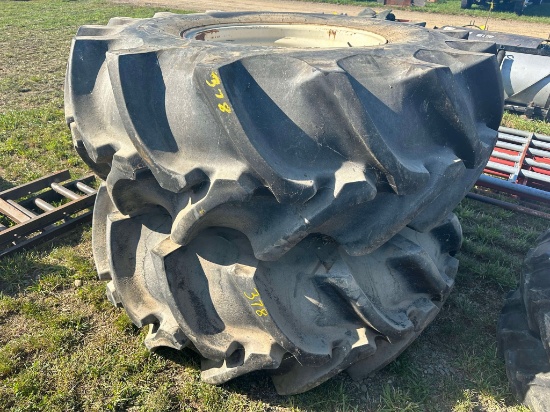 (2) Firestone 24.5 X 32 Rice & Cane Tires