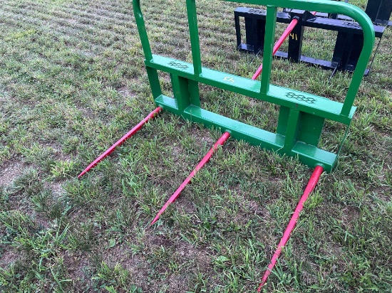 New Skid Steer 3 Prong 34” Large Square Bale Spear
