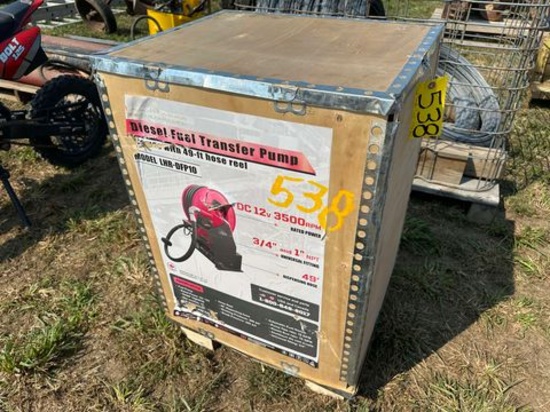 New Land Honor Diesel Fuel Transfer Pump With 49’ Hose Reel