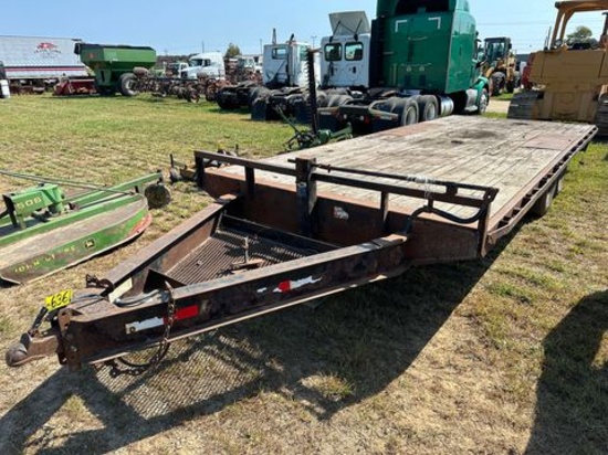 2011 PJ 96” X 20’ Deckover Tandem Axle Trailer With Ramps, NO TITLE