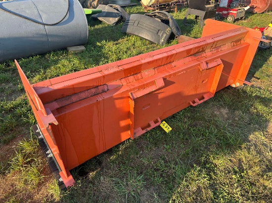 New Skid Steer 8’ Snow Pusher With Steel Cutting Edge