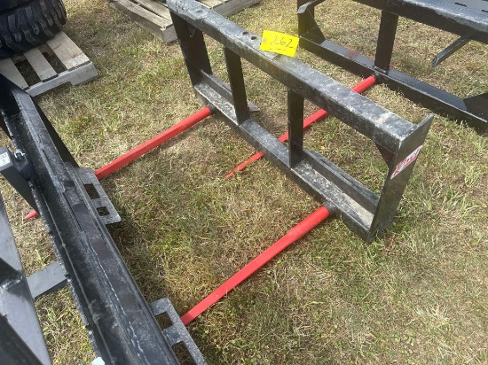 New Kivel Skid Steer Double Prong Bale Spear With 38” Tines