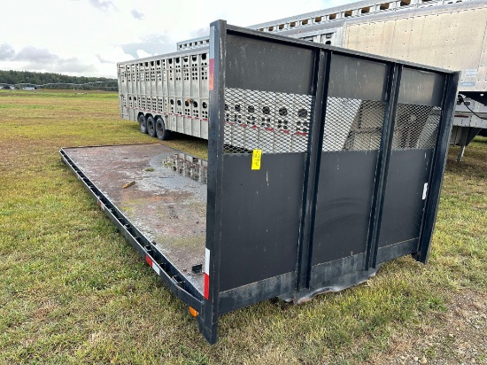96” X 24’ Steel  Truck Flatbed With Headrack