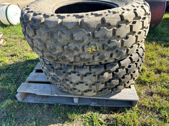 (2) 16.9 X 24 Firestone 6 Ply Turf Tires, 90% Tread