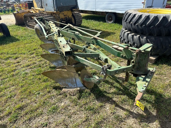 John Deere F-145  4 Bottom 14” Semi Mounted Plow With Coulters