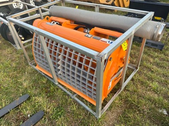 New Wolverine Model DCM-11-250G Skid Steer Double Discharge Cement Mixer