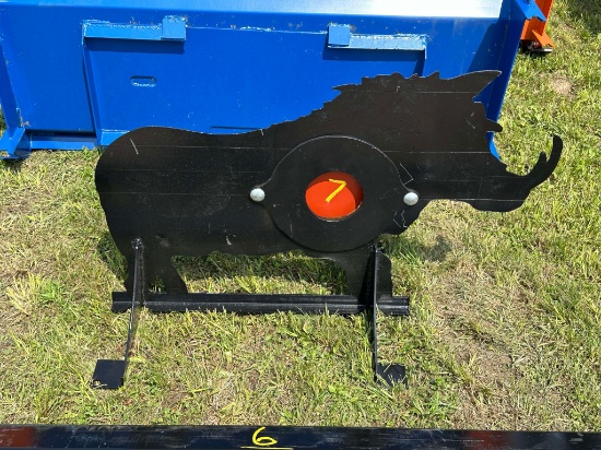 New Steel Boar Shooting Target With Heart Flap