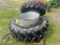 Pair of 18.4 X 38 T-Rail Clamp On Duals with 8 Binders And 90% Tread