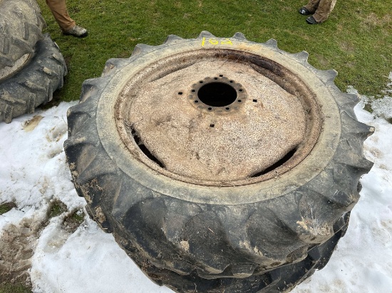 Pair 15.5 X 38  9 Bolt Axle Duals