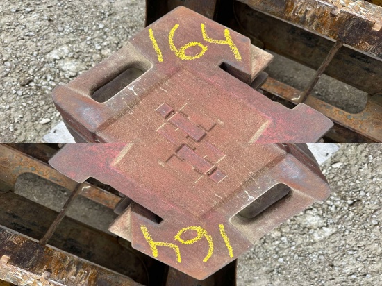(7) IH 100 Lb. Suitcase Front Weights