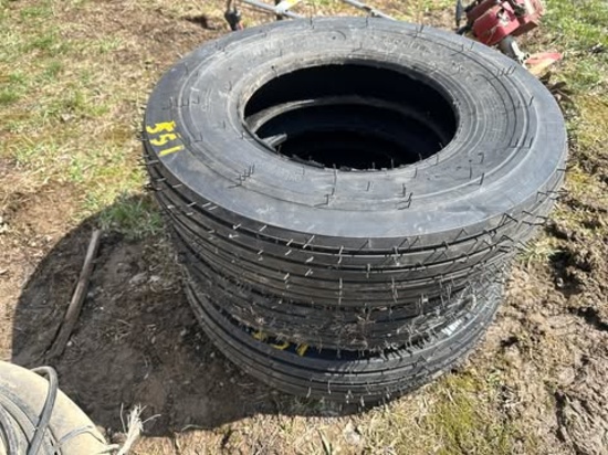 (3) New Carlisle 8 Ply 7.60 X 15 Implement Tires
