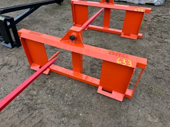 New Skid Steer Single Prong Bale Spear