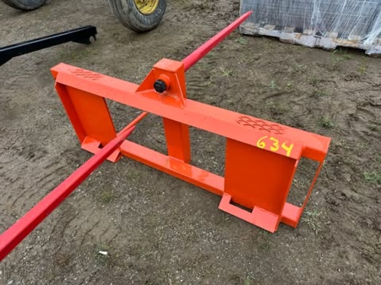New Skid Steer Single Prong Bale Spear