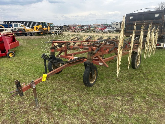 H&S 12 Wheel Bi Fold Hay Rake