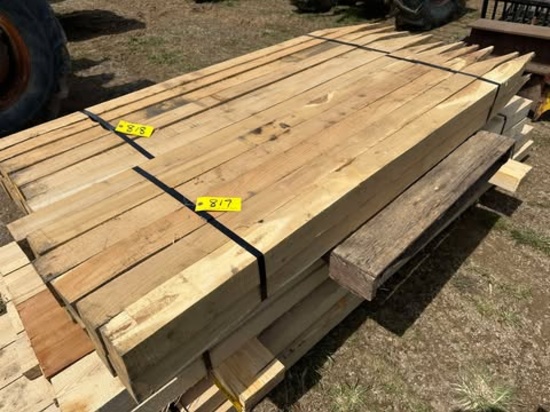 (12) Sharpened Square Wood Posts
