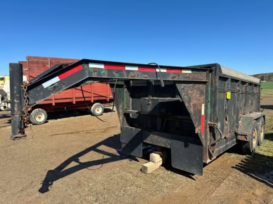 2003 Moritz 12’ Gooseneck Tandem Axle Dump Trailer