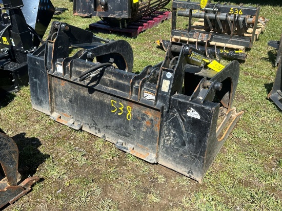 Used Cleveland Skid Steer 72” Rock/Root Grapple Bucket